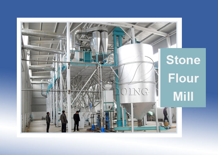 stone flour mill in the factory